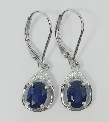 I Sterling Silver Created Sapphire Ring, Pendant, or Earring - September